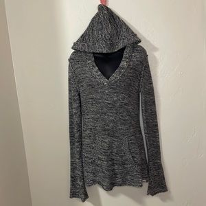 Roxy knitted hooded top with bell sleeves L